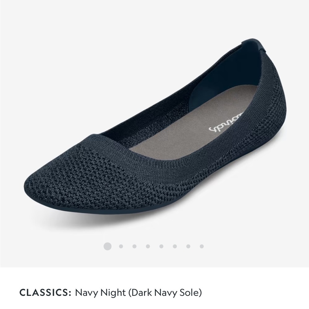 allbirds Navy Ballet Flats Gently Worn 8 Tree Breezers